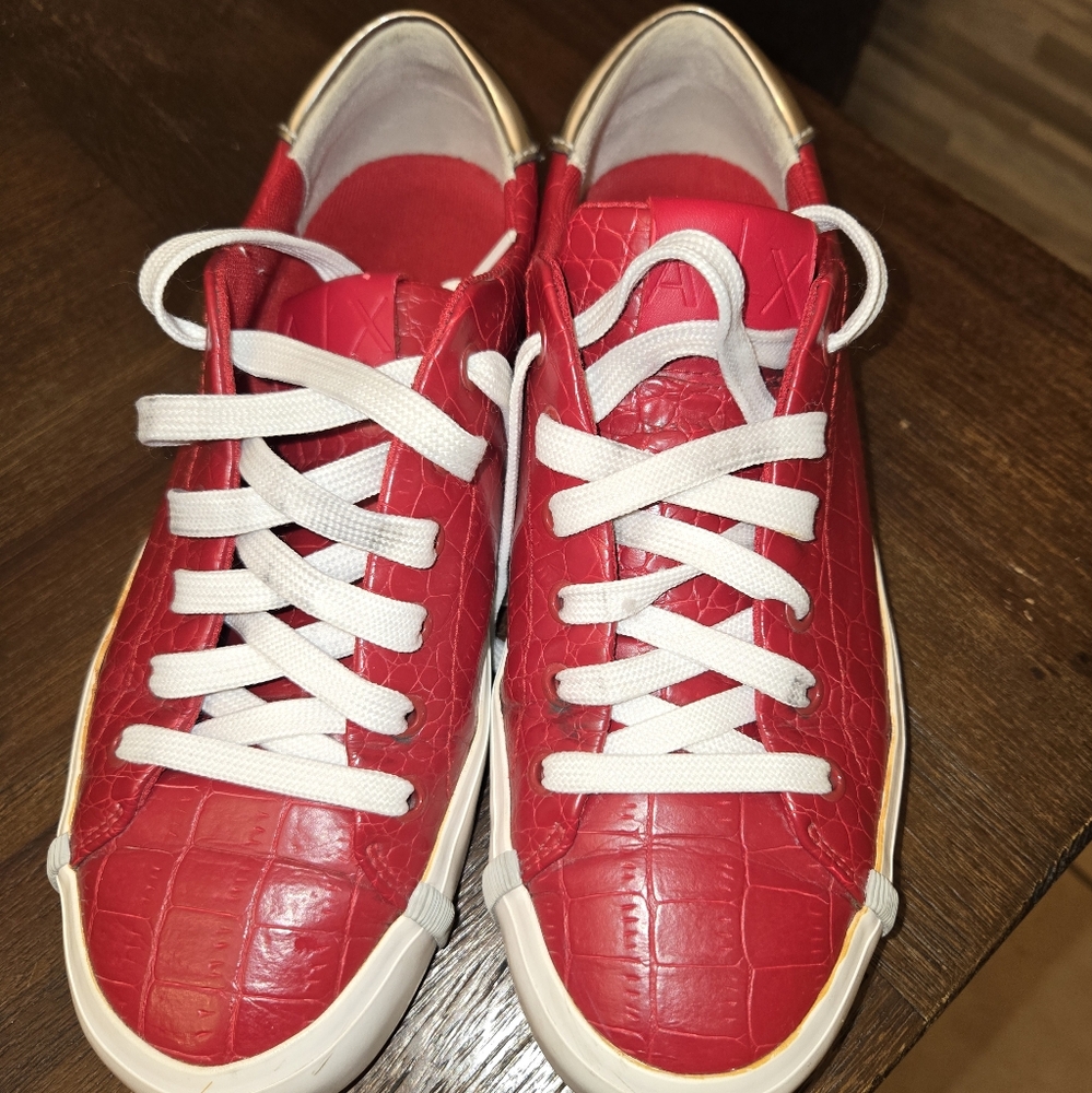 Armani Exchange Red Sneakers